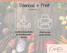 Load image into Gallery viewer, Kitchen Conversion Chart, Printable Kitchen Measurements Cheat Sheet! Cooking Substitutions, Temperature Food guide, Kitchen Décor, Weights | Minimalist
