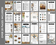 Load image into Gallery viewer, Lake House Welcome Book Template, Editable Canva Airbnb Welcome Guide, Air bnb House manual eBook, Host signs, Signage, VRBO Vacation Rental | Mono
