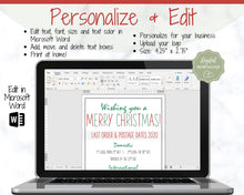 Load image into Gallery viewer, Last Posting Dates Christmas Packaging Care Card. Order in time! Domestic Shipping, International, Package, Last Orders, Xmas Gift, Holidays
