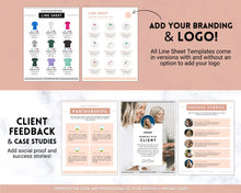 Load image into Gallery viewer, Line Sheet Template, Editable Wholesale Catalog, Pricing &amp; Services Guide, Product Sales, Price List Template, Canva Linesheet Catalogue - Brown
