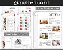 Load image into Gallery viewer, Line Sheet Template, Wholesale Catalog, Editable Wholesale Template, Product Sales Sheet, Price List Template, Canva Linesheet Catalogue | Luxury
