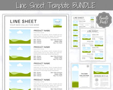 Load image into Gallery viewer, Line Sheet Template, Wholesale Catalog, Editable Wholesale Template, Product Sales Sheet, Price List Template, Canva Linesheet Catalogue | Mono Style 1
