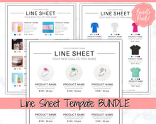 Load image into Gallery viewer, Line Sheet for Wholesale. Editable Template Catalog, Price List Template, Wholesale Template, Product Sales Sheet, Canva Linesheet Catalogue | Mono Style 2
