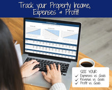 Load image into Gallery viewer, Microsoft Excel AIRBNB Business Tracker, Rental Vacation Property, Editable Spreadsheet, Monthly Annual Profit Loss, Real Estate Income Expense , Super Host
