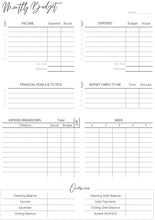 Load image into Gallery viewer, Monthly Expense Tracker Printable, Budget Planner, Budget Template, Financial Planner. Yearly Bill Tracker, Payday Finance, Monthly Expenses
