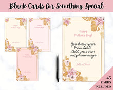 Load image into Gallery viewer, Mothers Day Gift Vouchers! Perfect last minute Gift for Mom on Mothering Sunday! 45 Printable Coupon Template, Mom Gift Card, Coupon Book
