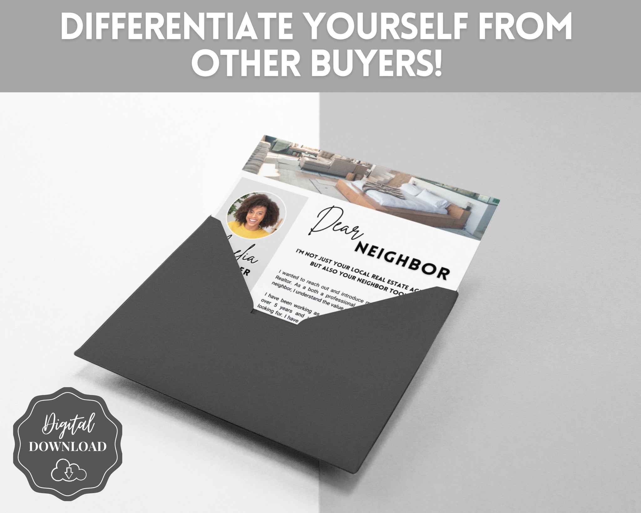 New Agent Introduction Letter | Real Estate Marketing Template - Mono