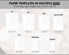 Load image into Gallery viewer, Note Taking Templates, Printable Paper, Note Taking Journal, Cornell Notes, Dot Lined Grid, Graph, Meeting Notebook, Student Digital Note-taking
