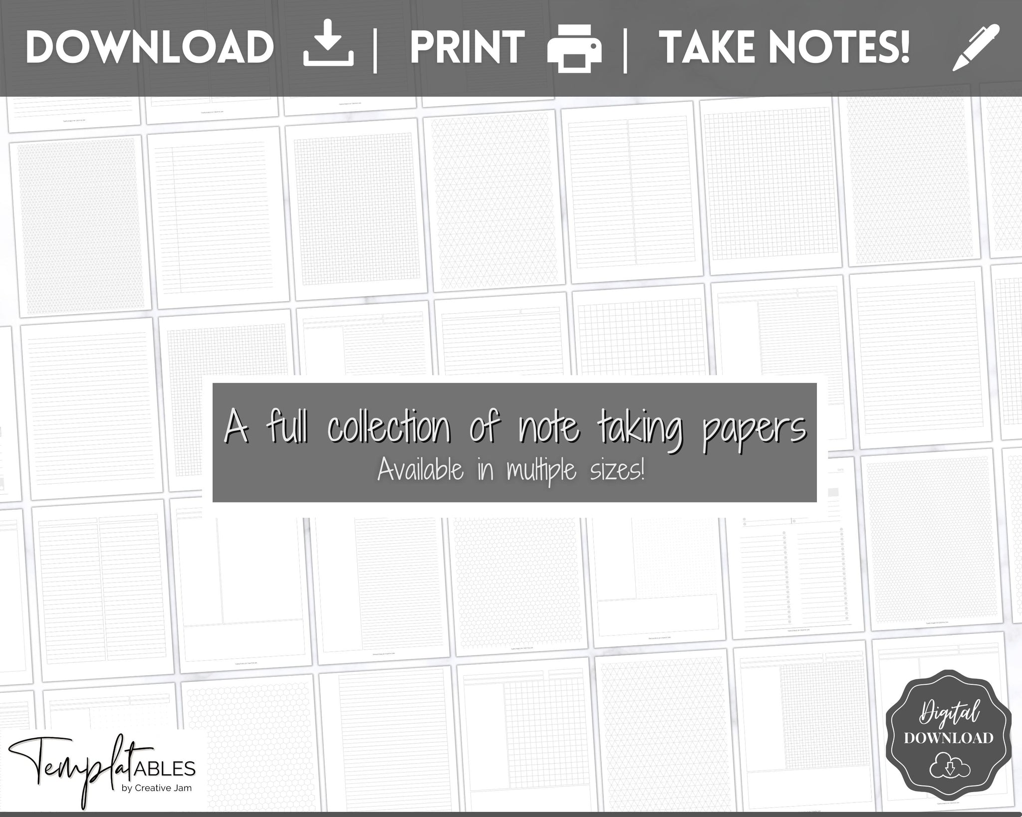 Note Taking Paperwork Taking Note Paper Printable