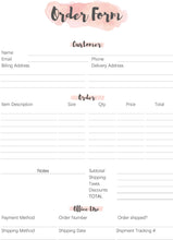 Load image into Gallery viewer, ORDER FORM Invoice Template, EDITABLE Custom Receipt Template, Printable Customer Sales Order Invoice, Receipt Form, Edit, Download A4 Pdf | Style 5

