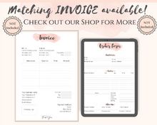 Load image into Gallery viewer, ORDER FORM Invoice Template, EDITABLE Custom Receipt Template, Printable Customer Sales Order Invoice, Receipt Form, Edit, Download A4 Pdf | Style 5
