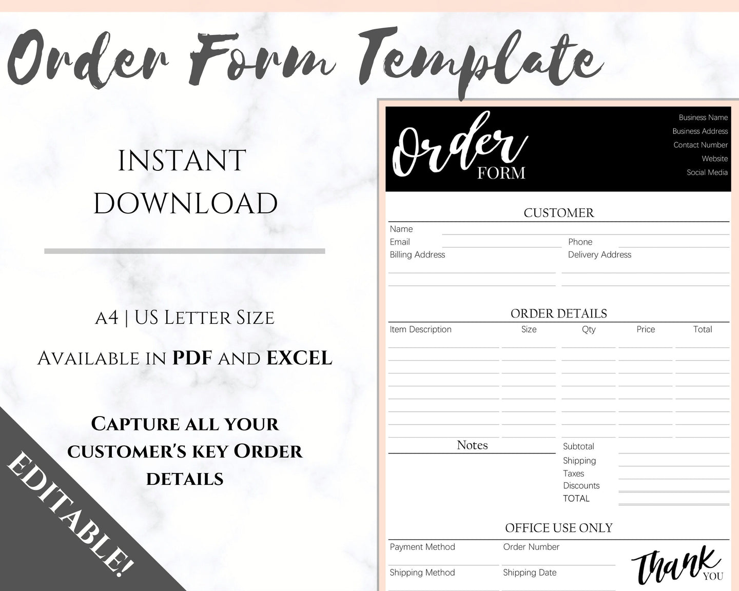 Order Form Template Printable | Customer Order Sales Invoice order-form-template-printable-customer-order-sales-invoice