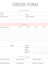 Load image into Gallery viewer, ORDER FORM Invoice Template, EDITABLE Custom Receipt Template, Printable Customer Sales Order Invoice, Receipt Form, Edit &amp; Download | Style 9
