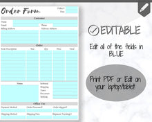 Load image into Gallery viewer, Order Form Template. EDITABLE PINK Customer Sales Order Invoice. Printable Invoice. Ordering Form Receipt. PDF Instant Digital Download | Style 3

