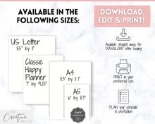 Load image into Gallery viewer, PINK Planner bundle, Daily Planner, Weekly Planner, Monthly Printable PACK! Planner Insert Sets, To do List, Productivity, Work Day, Hourly
