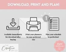 Load image into Gallery viewer, PINK Planner bundle, Daily Planner, Weekly Planner, Monthly Printable PACK! Planner Insert Sets, To do List, Productivity, Work Day, Hourly
