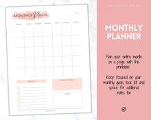Load image into Gallery viewer, PINK Planner bundle, Daily Planner, Weekly Planner, Monthly Printable PACK! Planner Insert Sets, To do List, Productivity, Work Day, Hourly
