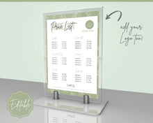 Load image into Gallery viewer, PRICE LIST Template Editable! Price Sheet, Pricing Guide, Hair Salon, Hairdresser, Photography, Beauty, Menu, Make up, Tags, Tumbler, Canva | Style 10

