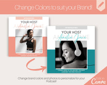 Load image into Gallery viewer, Podcast COVER ART Templates. 10 Editable Podcast Canva Mockups. Pod cast Photo. Podcast Graphics BUNDLE. Podcaster podcasting, Podcast Cover | Pink
