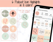 Load image into Gallery viewer, Podcast Instagram Highlight Covers, 50 Icons, Handwritten Podcasting IG Highlights, Blush Insta Story Covers, Text, Stories, IG Feed | Pastel
