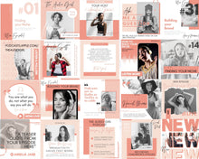 Load image into Gallery viewer, Podcast Instagram Post Templates. Canva Template Pack. Instagram Square Posts. Podcast Template, Podcasters, Podcasting, Social Media Bundle | Nude
