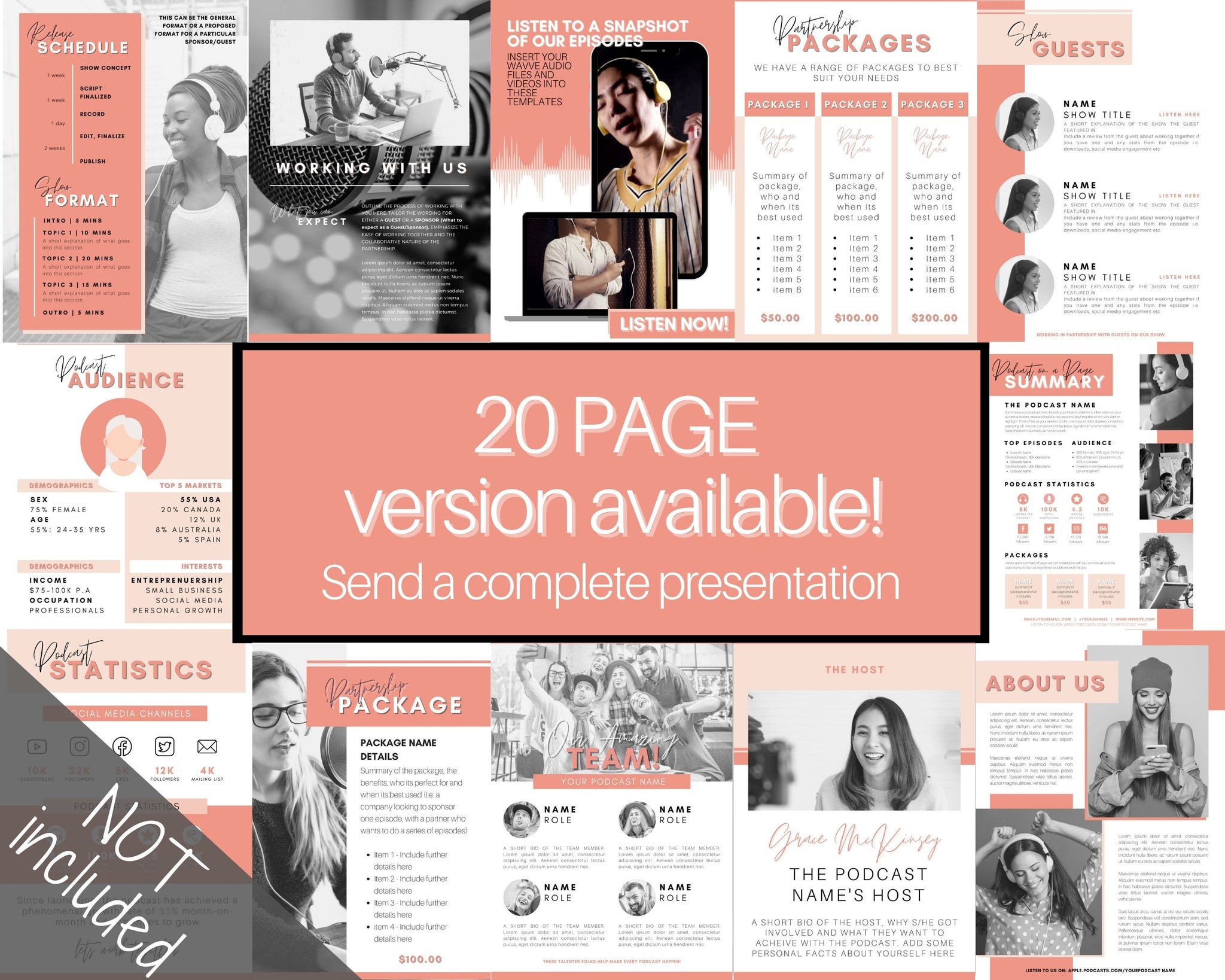 2 Page Influencer Kit Social Media Template Instagram 