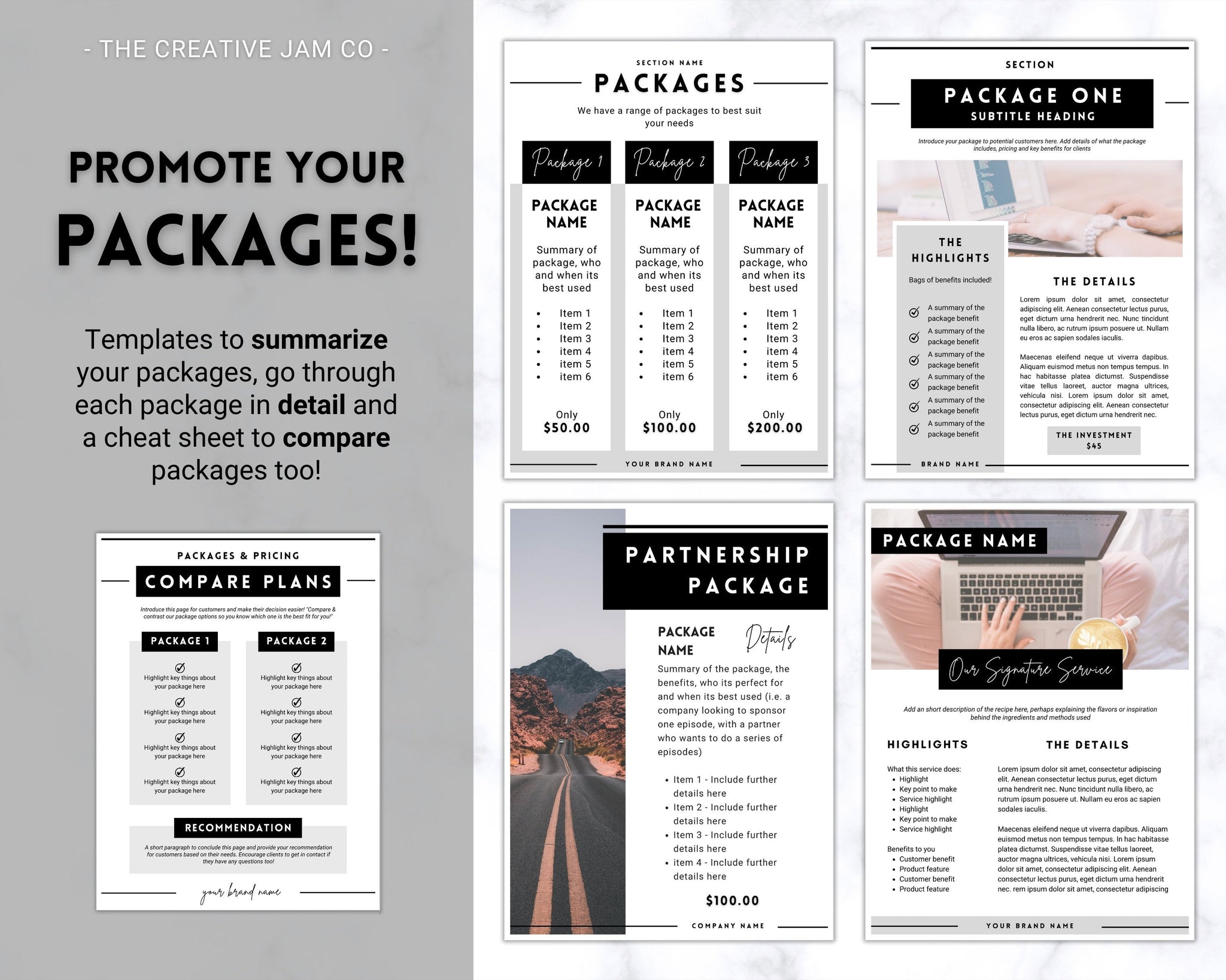 Editable Pricing & Services Guide - Wholesale Linesheet & Catalog