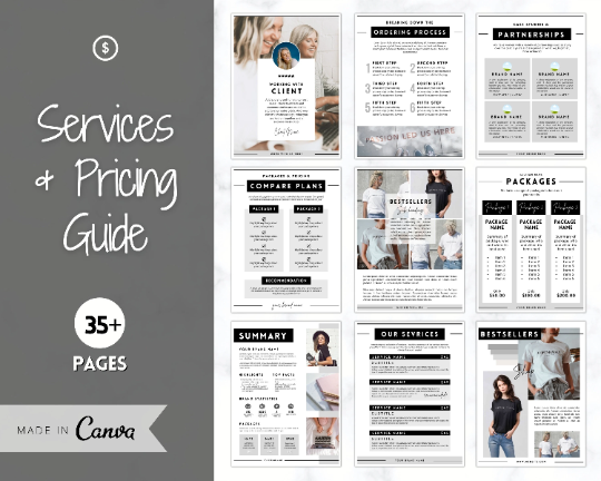 Editable Pricing & Services Guide - Wholesale Linesheet & Catalog