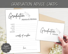 Load image into Gallery viewer, Printable Words of Wisdom Card, Graduation Advice &amp; Wishes Party Poster Template, Graduate, College, High School Grad, Class of 2022, Advice Poster, Advice Card
