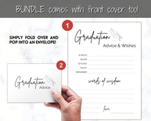 Load image into Gallery viewer, Printable Words of Wisdom Card, Graduation Advice &amp; Wishes Party Poster Template, Graduate, College, High School Grad, Class of 2022, Advice Poster, Advice Card
