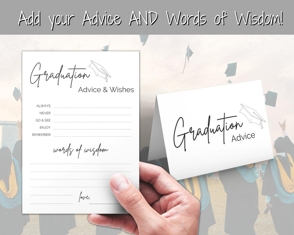 Printable Graduation Words of Wisdom & Advice Card Printable Graduation Words of Wisdom & Advice Card