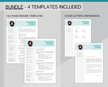 Load image into Gallery viewer, Professional Resume Template Word. CV Template Professional, CV Design, Executive Resume Template, Clean Curriculum Vitae, Minimalist, Free | Style 14
