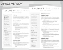 Load image into Gallery viewer, Professional Resume Template Word. CV Template Professional, CV Design, Executive Resume Template, Clean Curriculum Vitae, Minimalist, Free | Style 16
