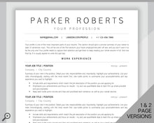 Load image into Gallery viewer, Professional Resume Template Word. CV Template Professional, CV Design, Executive Resume Template, Clean Curriculum Vitae, Minimalist, Free | Style 18
