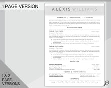 Load image into Gallery viewer, Professional Resume Template Word. CV Template Professional, CV Design, Executive Resume Template, Clean Curriculum Vitae, Minimalist, Free | Style 19
