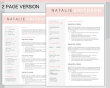 Load image into Gallery viewer, Professional Resume Template Word. CV Template Professional, CV Design, Executive Resume Template, Clean Curriculum Vitae, Minimalist, Free | Style 23
