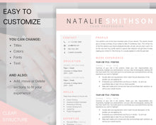 Load image into Gallery viewer, Professional Resume Template Word. CV Template Professional, CV Design, Executive Resume Template, Clean Curriculum Vitae, Minimalist, Free | Style 23
