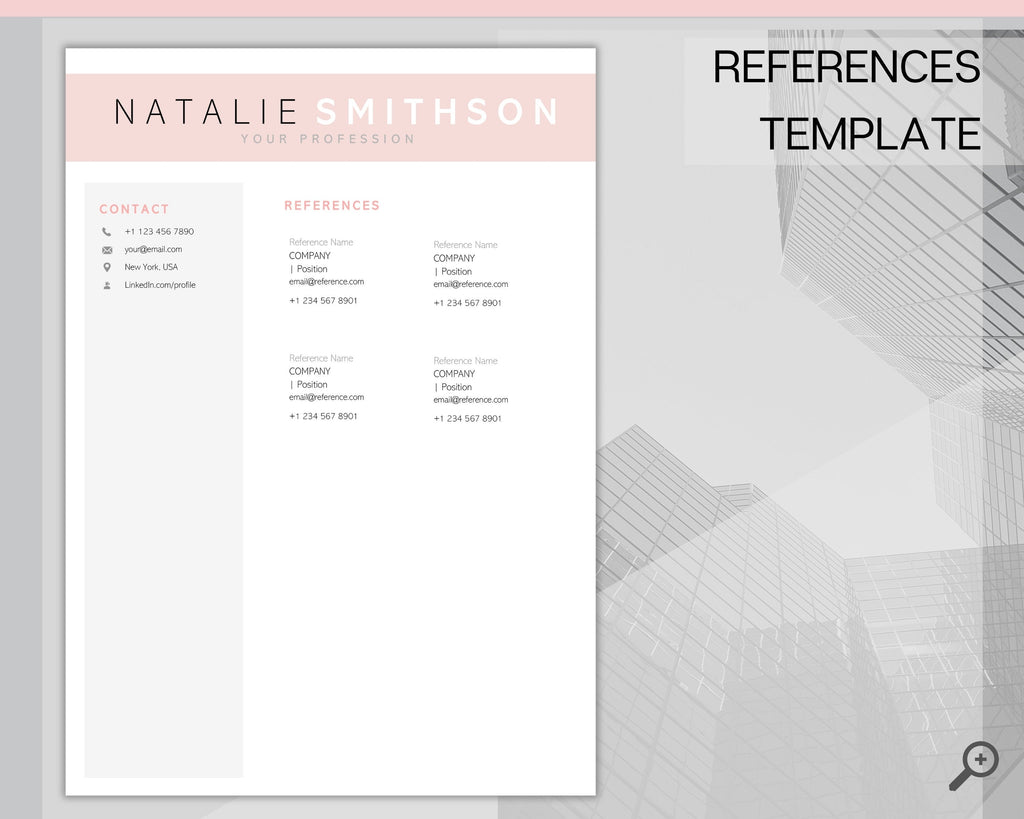 Resume Reference Templates In Word