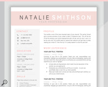 Load image into Gallery viewer, Professional Resume Template Word. CV Template Professional, CV Design, Executive Resume Template, Clean Curriculum Vitae, Minimalist, Free | Style 23
