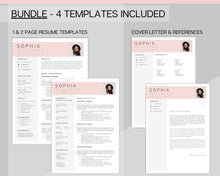 Load image into Gallery viewer, Professional Resume Template Word. CV Template Professional, CV Design, Executive Resume Template, Clean Curriculum Vitae, Minimalist, Free | Style 24
