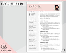 Load image into Gallery viewer, Professional Resume Template Word. CV Template Professional, CV Design, Executive Resume Template, Clean Curriculum Vitae, Minimalist, Free | Style 24
