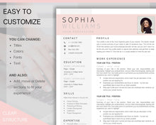 Load image into Gallery viewer, Professional Resume Template Word. CV Template Professional, CV Design, Executive Resume Template, Clean Curriculum Vitae, Minimalist, Free | Style 24
