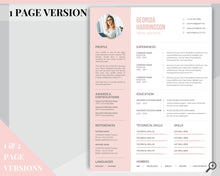 Load image into Gallery viewer, Professional Resume Template Word. CV Template Professional, Modern Executive Resume Template, Clean, Minimalist Resume, Free Docs Bundle | Style 10
