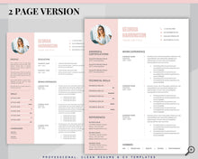 Load image into Gallery viewer, Professional Resume Template Word. CV Template Professional, Modern Executive Resume Template, Clean, Minimalist Resume, Free Docs Bundle | Style 10

