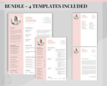 Load image into Gallery viewer, Professional Resume Template Word. CV Template Professional, Modern Executive Resume Template, Clean, Minimalist Resume, Free Docs Bundle | Style 10
