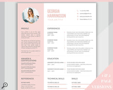 Load image into Gallery viewer, Professional Resume Template Word. CV Template Professional, Modern Executive Resume Template, Clean, Minimalist Resume, Free Docs Bundle | Style 10

