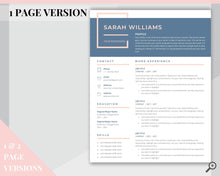 Load image into Gallery viewer, Professional Resume Template Word. CV Template Professional, Modern Executive Resume Template, Clean, Minimalist Resume, Free Docs Bundle | Style 12
