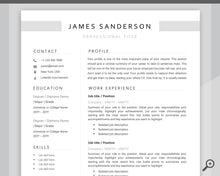 Load image into Gallery viewer, Professional Resume Template Word. CV Template Professional, Modern Executive Resume Template, Clean, Minimalist Resume, Free Docs Bundle | Style 7

