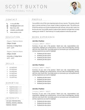 Load image into Gallery viewer, Professional Resume Template Word. CV Template Professional, Modern Executive Resume Template, Clean, Minimalist Resume, Free Docs Bundle | Style 8

