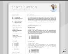 Load image into Gallery viewer, Professional Resume Template Word. CV Template Professional, Modern Executive Resume Template, Clean, Minimalist Resume, Free Docs Bundle | Style 8
